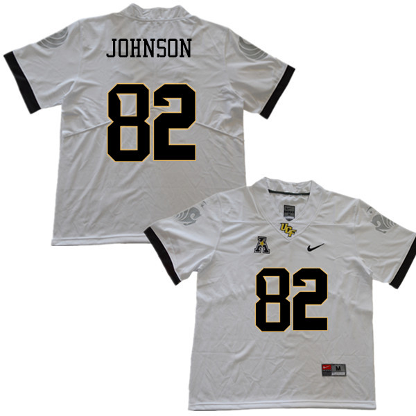 Men #82 Kenyon Johnson UCF Knights College Football Jerseys Sale-White